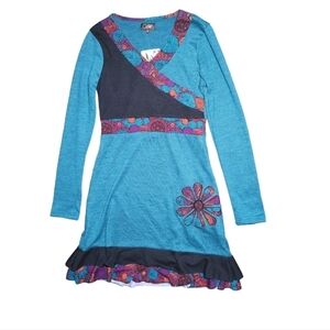 NWT Coline Funky Ruffle Hem Dress Size S